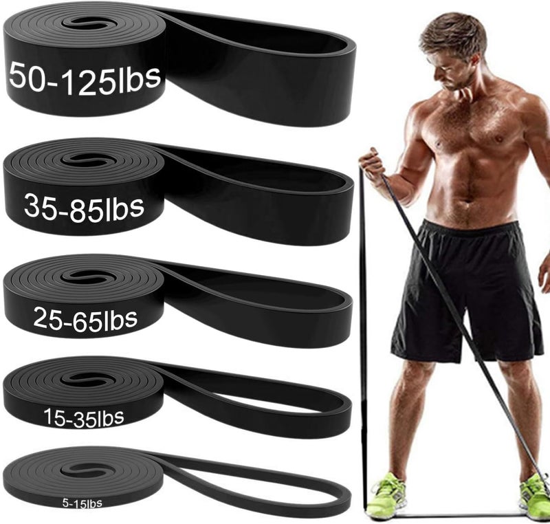 ROSAPOAR Resistance Bands, Pull Up Assist Bands - Workout Bands, Eexercise Bands, Long Resistance Bands Set for Working Out, Fitness, Training, Physical Therapy for Men Women - Image 1
